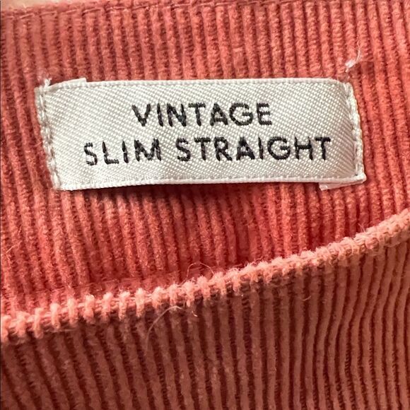 J. Crew Women’s Size 32 Salmon Vintage Slim Straight Leg Corduroy Jeans - Picture 5 of 6